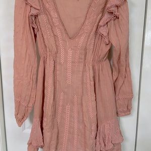 Free People Pink Mini Dress size 8